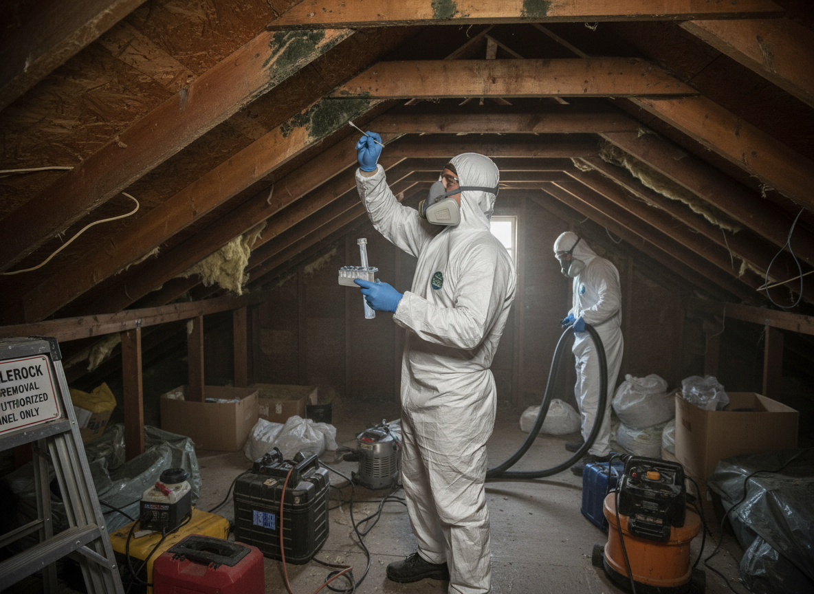 Attic mold testing and removal in LITTLEROCK