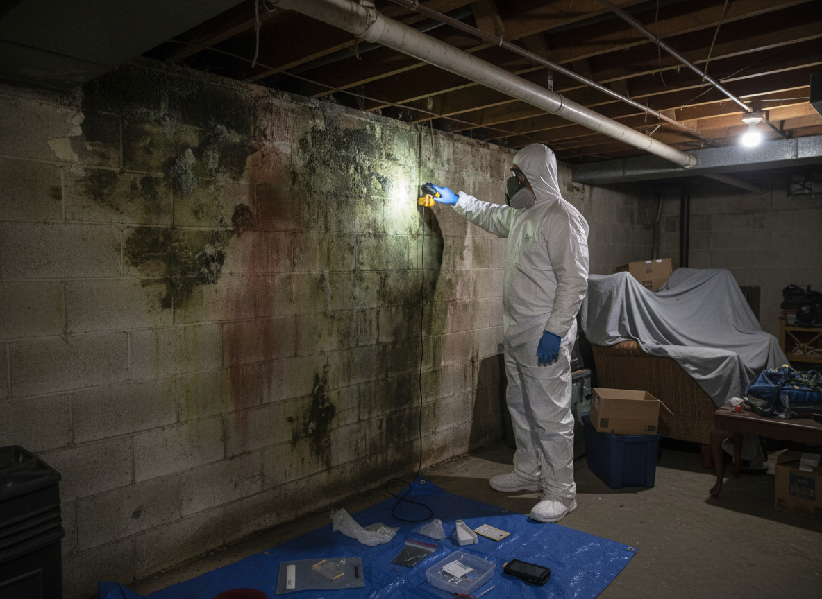 Basement mold inspection in LITTLEROCK